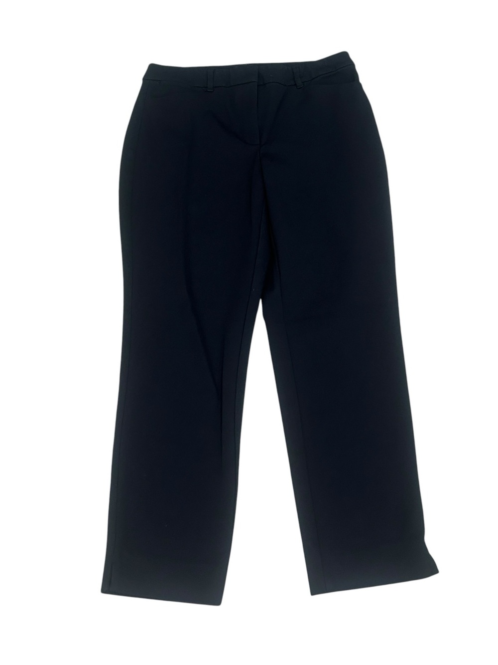 White House Black Market the slim ankle Black cropped Ponte knit Dress Pants 10
